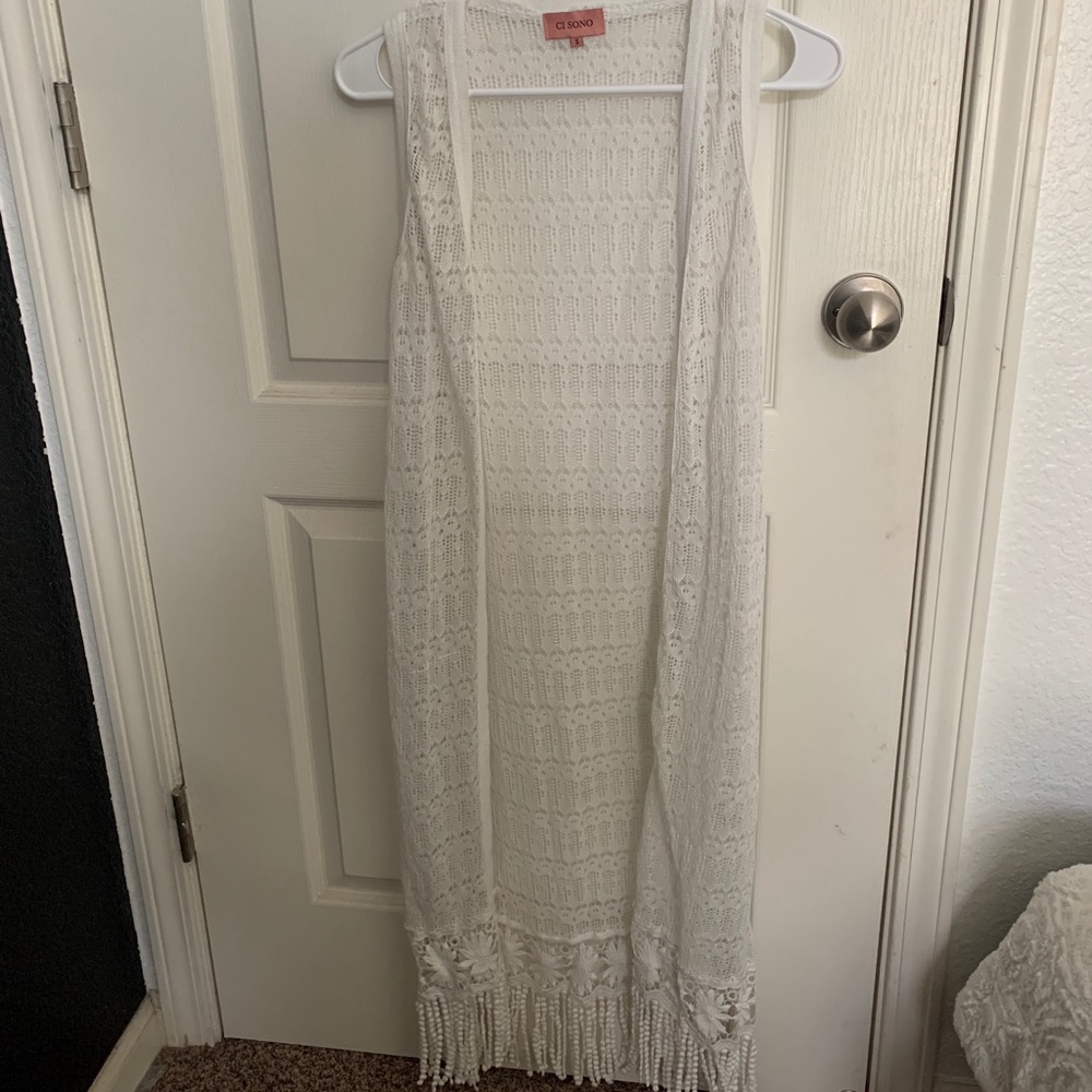 White Knitted Cardigan